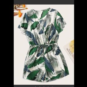Tropical Print Romper